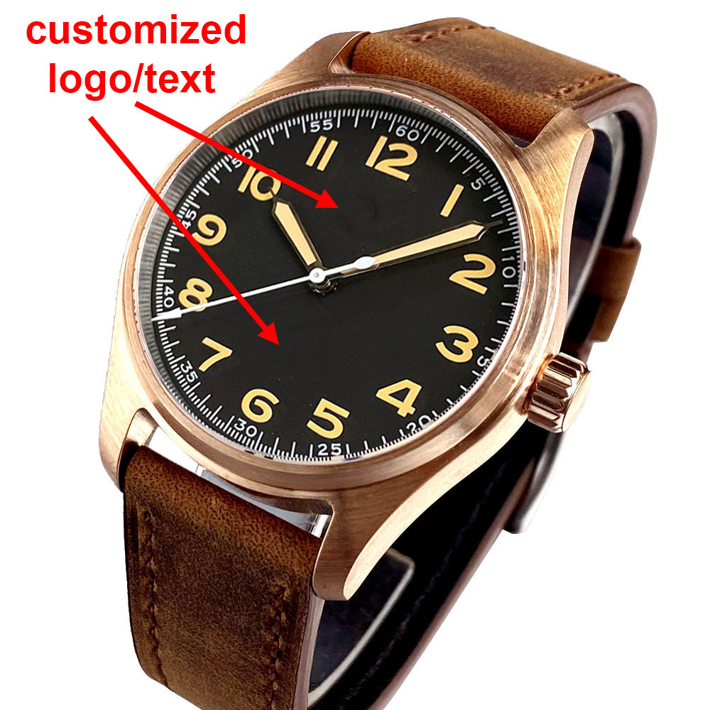 Automatic Pilot Watch - Zegarek męski na zamówienie, prawdziwy brąz