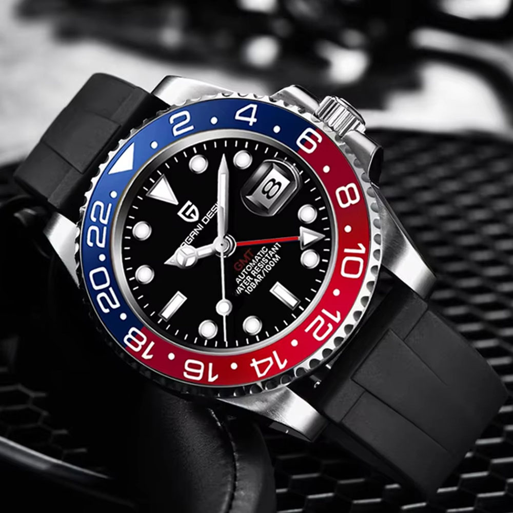 Luxury Watch La - Zegarek męski PAGANI DESIGN GMT 40mm,