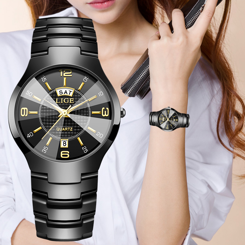 Luxury Watch & Jewellery Recensioni - Elegancki zegarek damski LIGE, luksusowy ceramiczny