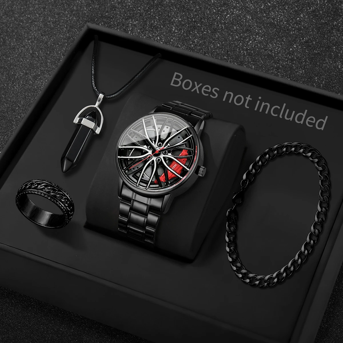 Luxury Watch Organizer For Men - 4 SZT./Zestaw Modne Zegarki Męskie z