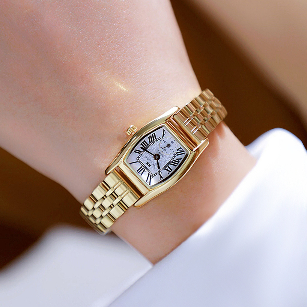 Luxury Watch With Leather Strap - Zegarek damski BS, wszechstronny styl retro,