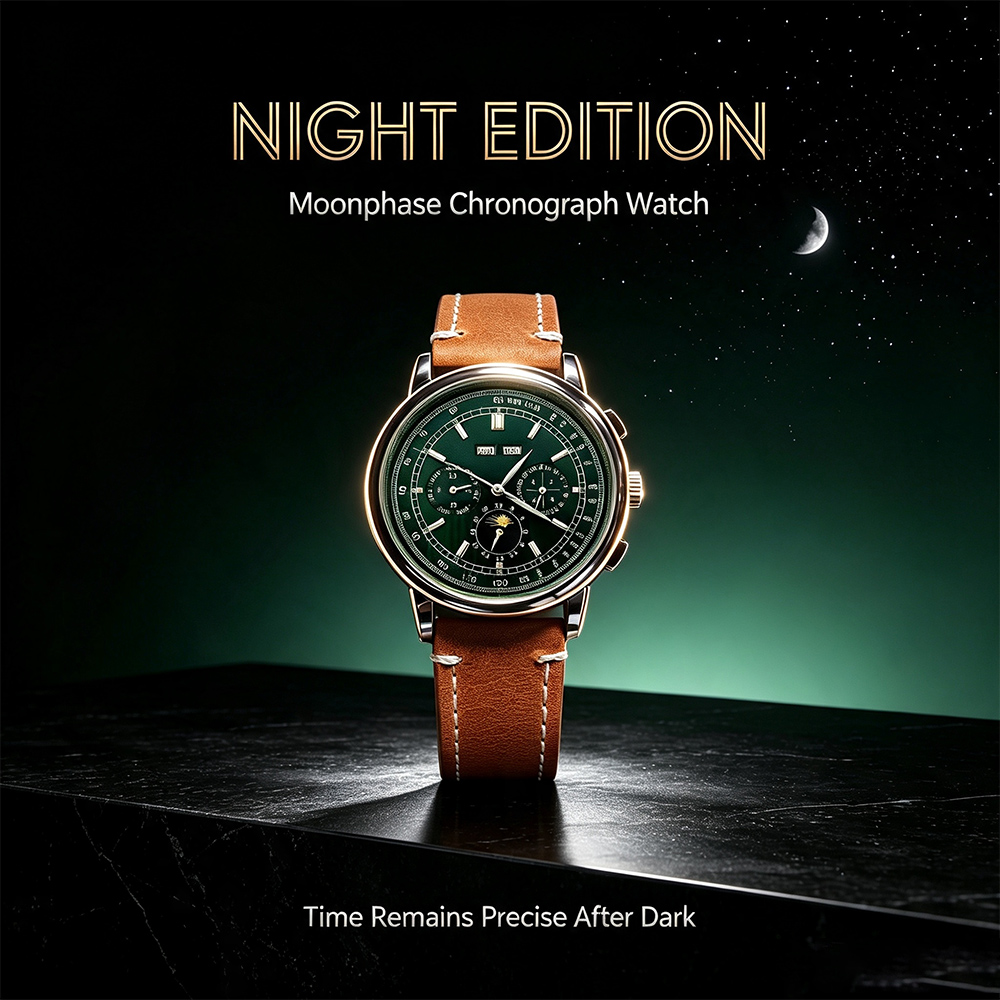 Automatic Pilot Watch - Męski zegarek automatyczny ST1655 z fazą