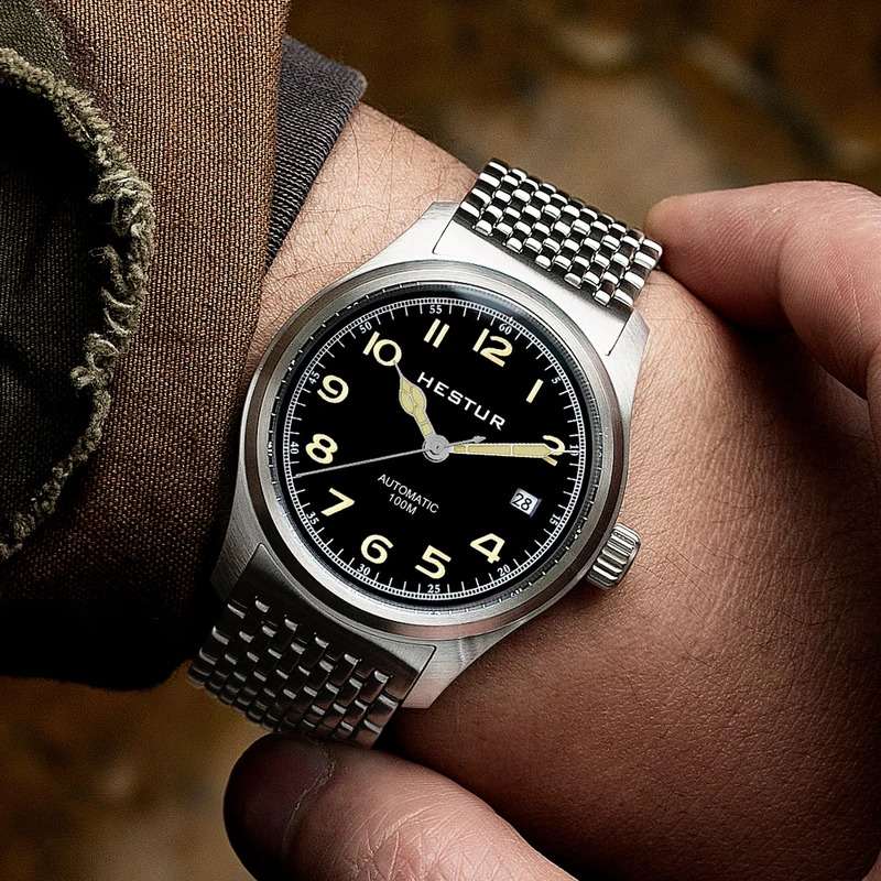 Automatic Pilot Watch - Zegarek automatyczny Hestur Pilot męski 38mm