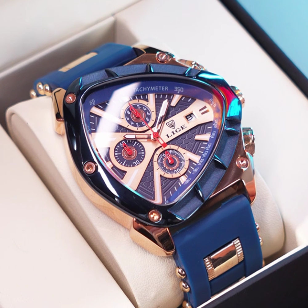 Zegarek męski LIGE Fashion, tr – Watch Triangle Luxury recenzja i cena
