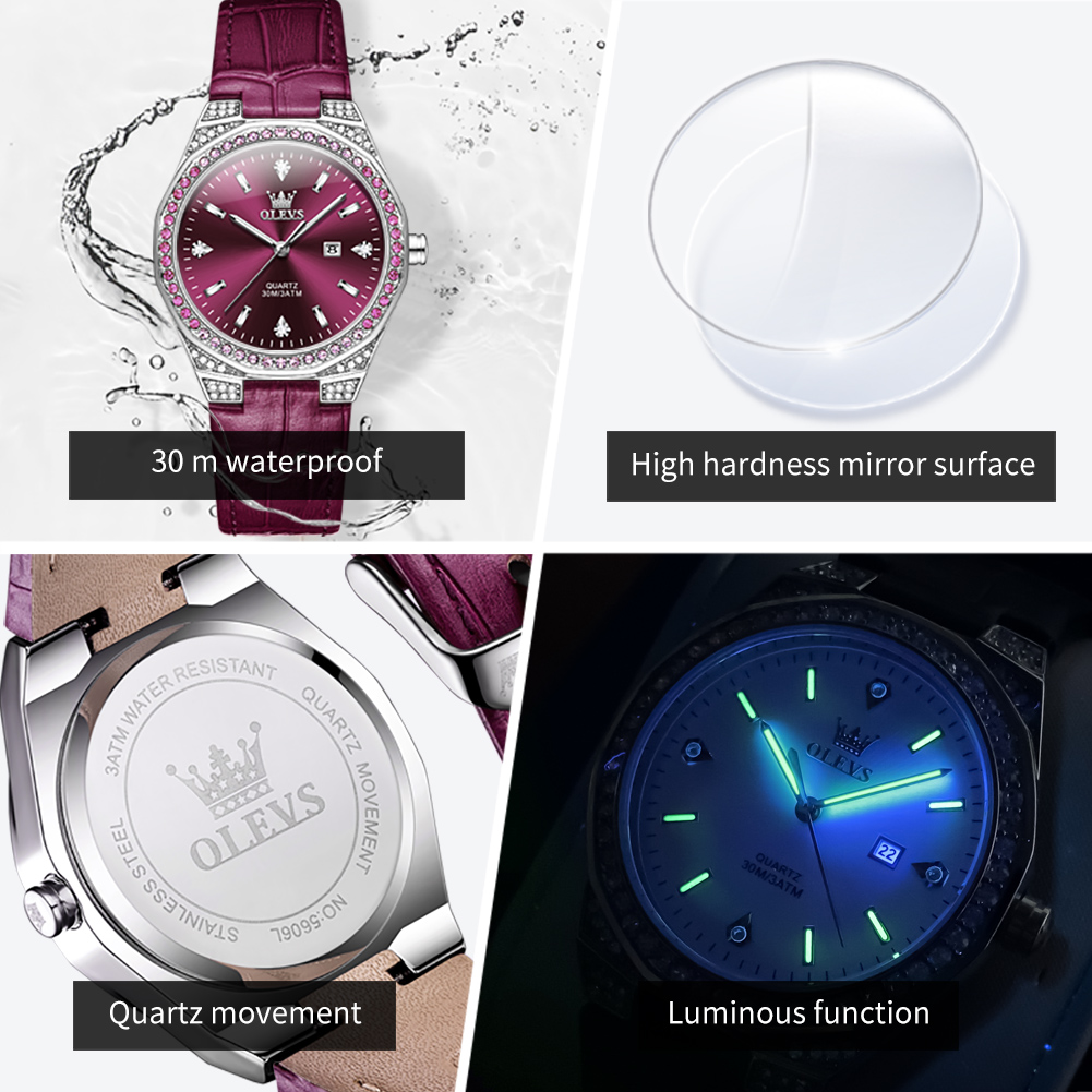 OLEVS oryginalne zegarki damsk – Luxury Watch With Leather Strap recenzja i cena
