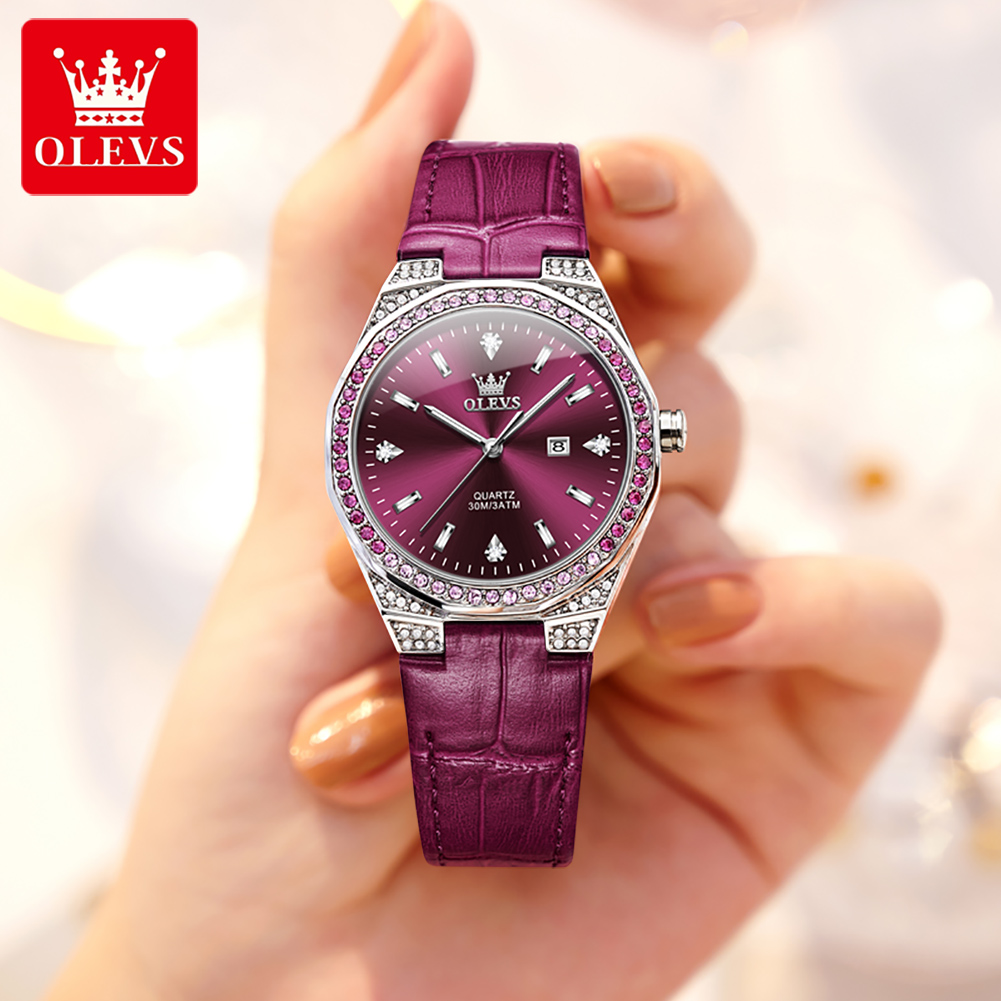 OLEVS oryginalne zegarki damsk – Luxury Watch With Leather Strap recenzja i cena