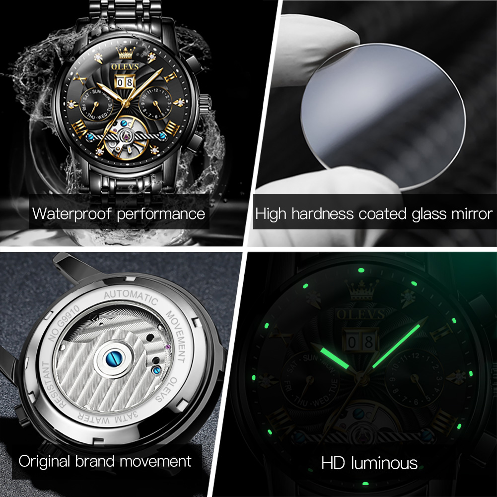 OLEVS Klasyczne męskie zegarki – Automatic Pilot Watch recenzja i cena