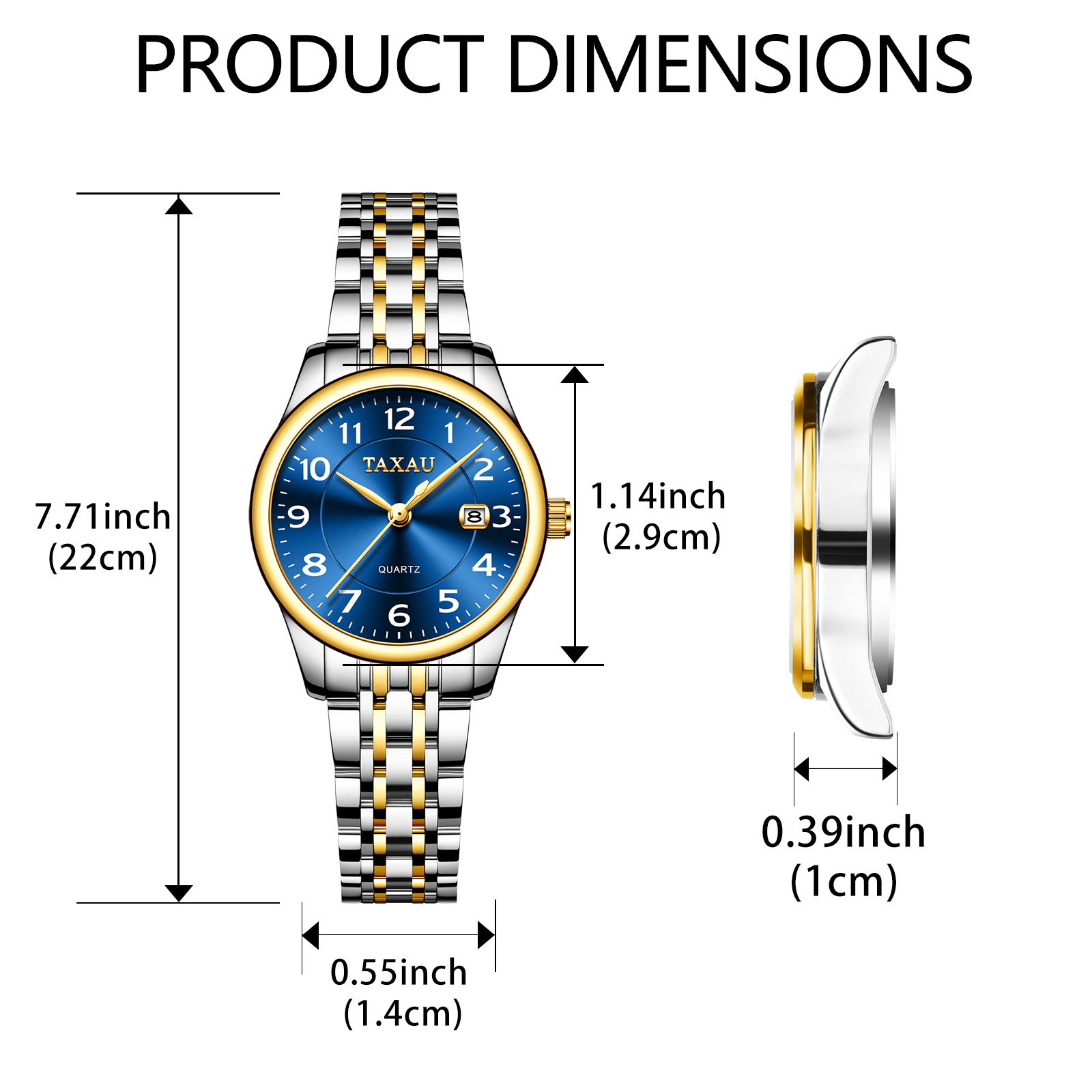 TAXAU Wodoodporny elegancki or – Luxury Watch Deals recenzja i cena