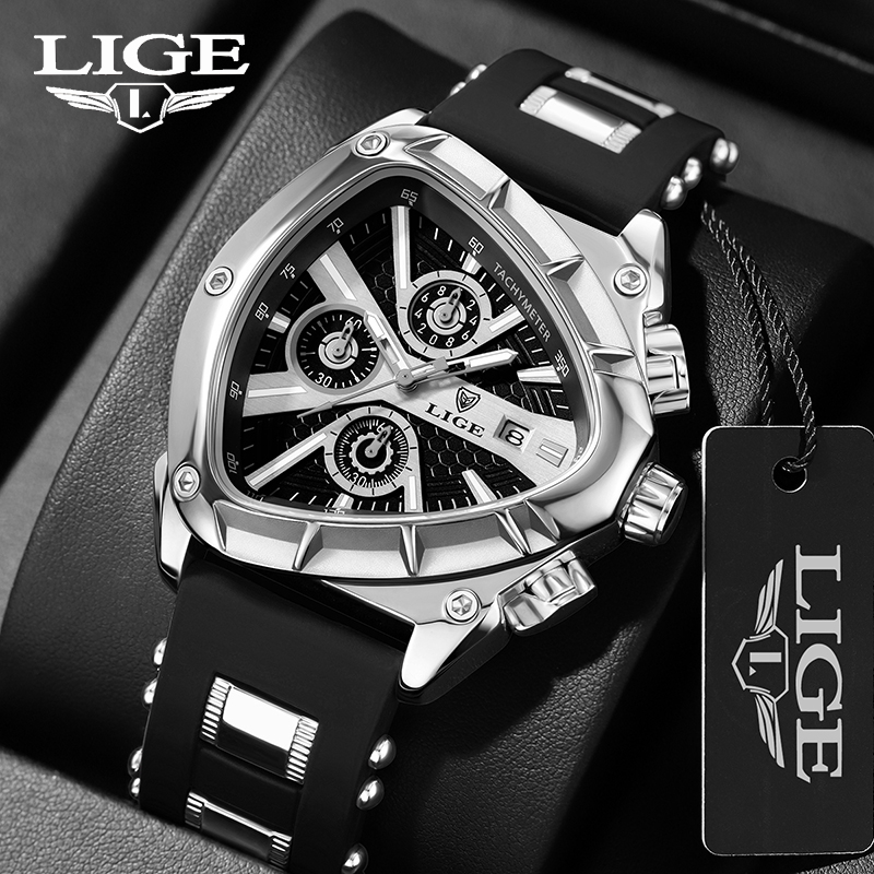 Zegarek męski LIGE Fashion, lu – Watch Triangle Luxury recenzja i cena